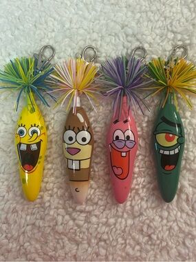Kooky Klickers Collectible Pen/Keychain Authentic SpongeBob SquarePants Set 4